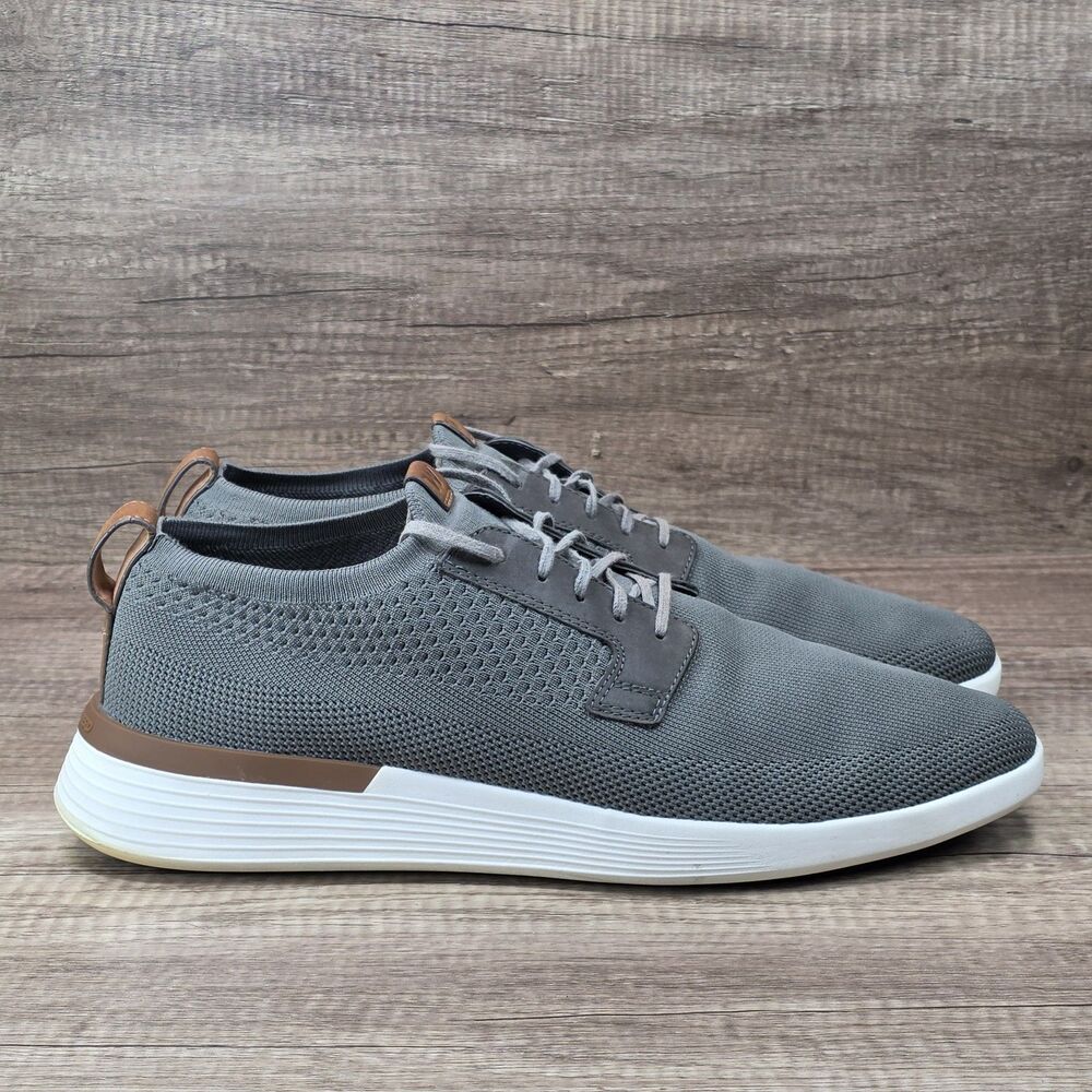 Wolf & Shepherd Swiftknit Derby Men's Size 14 Wide Gray Knit Hybrid Casual Shoes